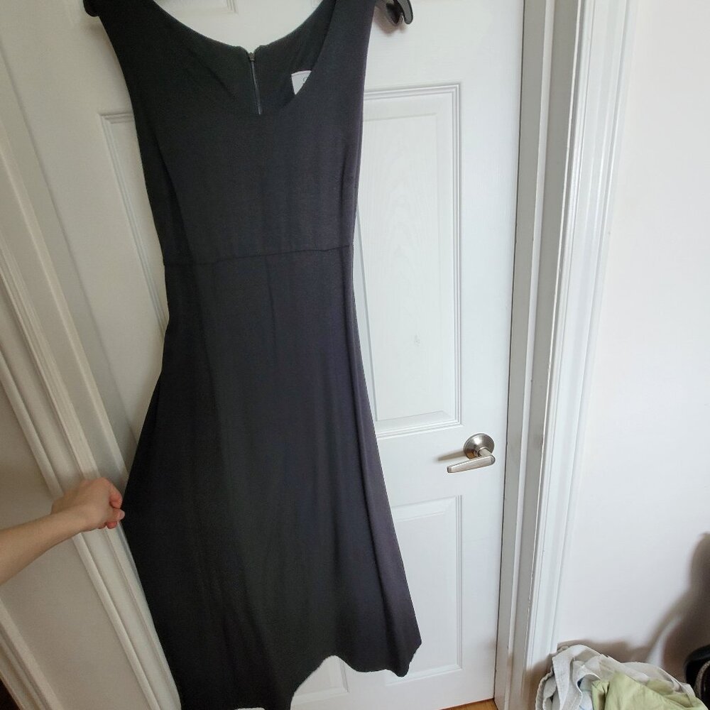 Vintage black maxi dress with waist tie